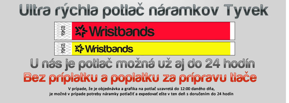 Identifikačné náramky TYVEK 